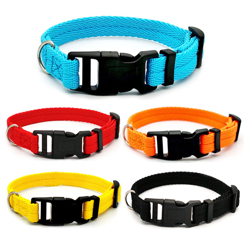 Collar Anti-Tensión de Color Sólido para Perros – Resistente, Ajustable y Seguro