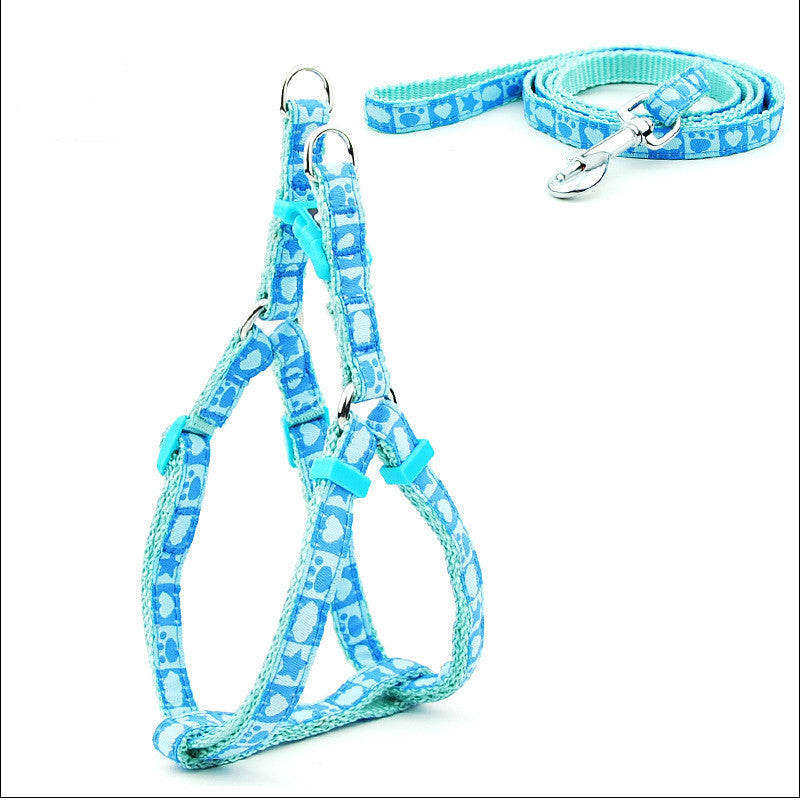 Set de Arnés y Correa con Estampado de Huesitos – Estilo y Comodidad para tu Perro
