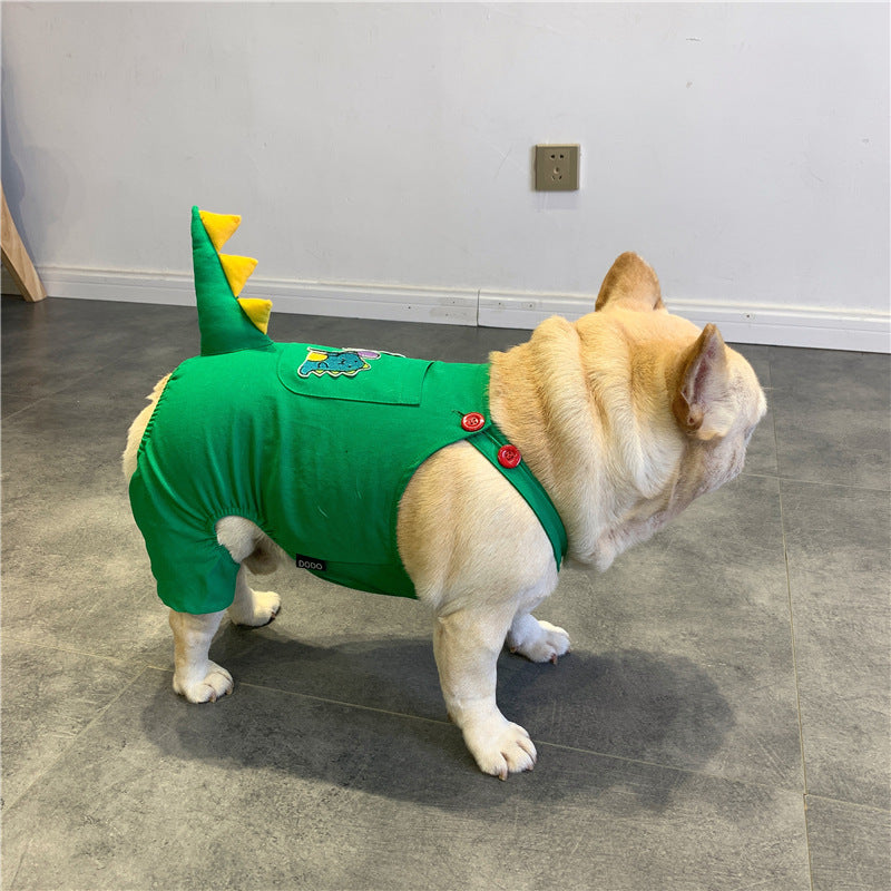 Pantalones con Tirantes para Perros – Diseño de Dinosaurio para Mascotas con Estilo