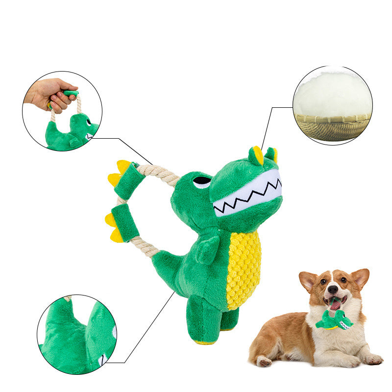 Juguete Peluche Chirriante de Dinosaurio – Suave, Interactivo y Duradero