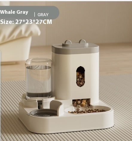 Dispensador Automático 2 en 1 de Comida y Agua para Perros – Antideslizante y con Botella Reemplazable