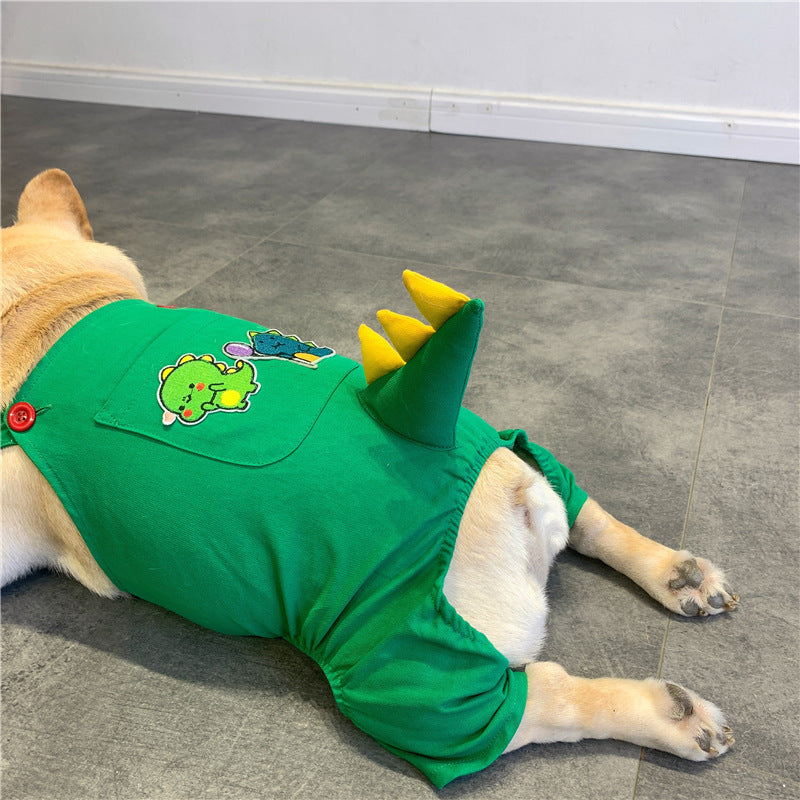 Pantalones con Tirantes para Perros – Diseño de Dinosaurio para Mascotas con Estilo