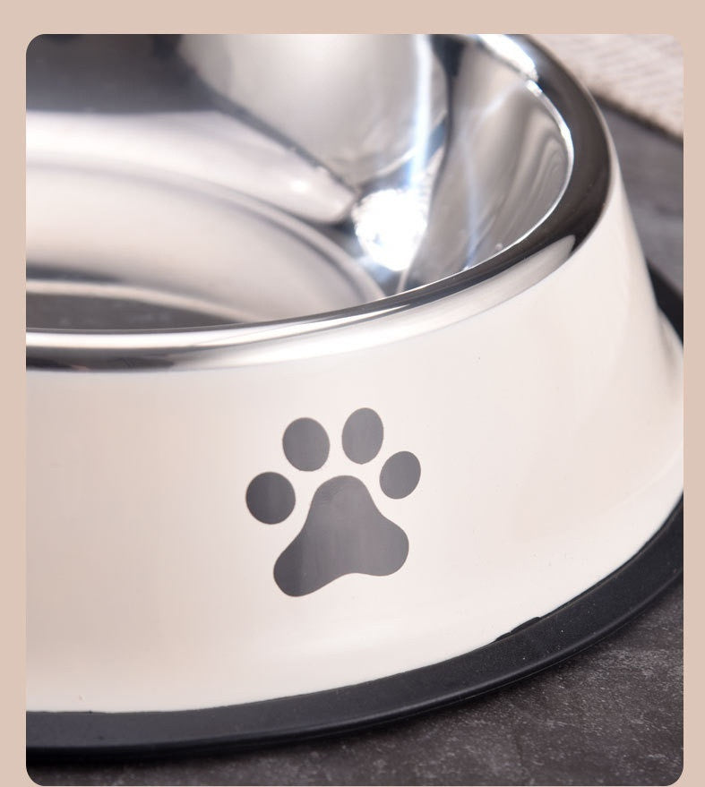 Comedero Antideslizante de Acero Inoxidable “Printy” – Estilo y Funcionalidad para Gatos