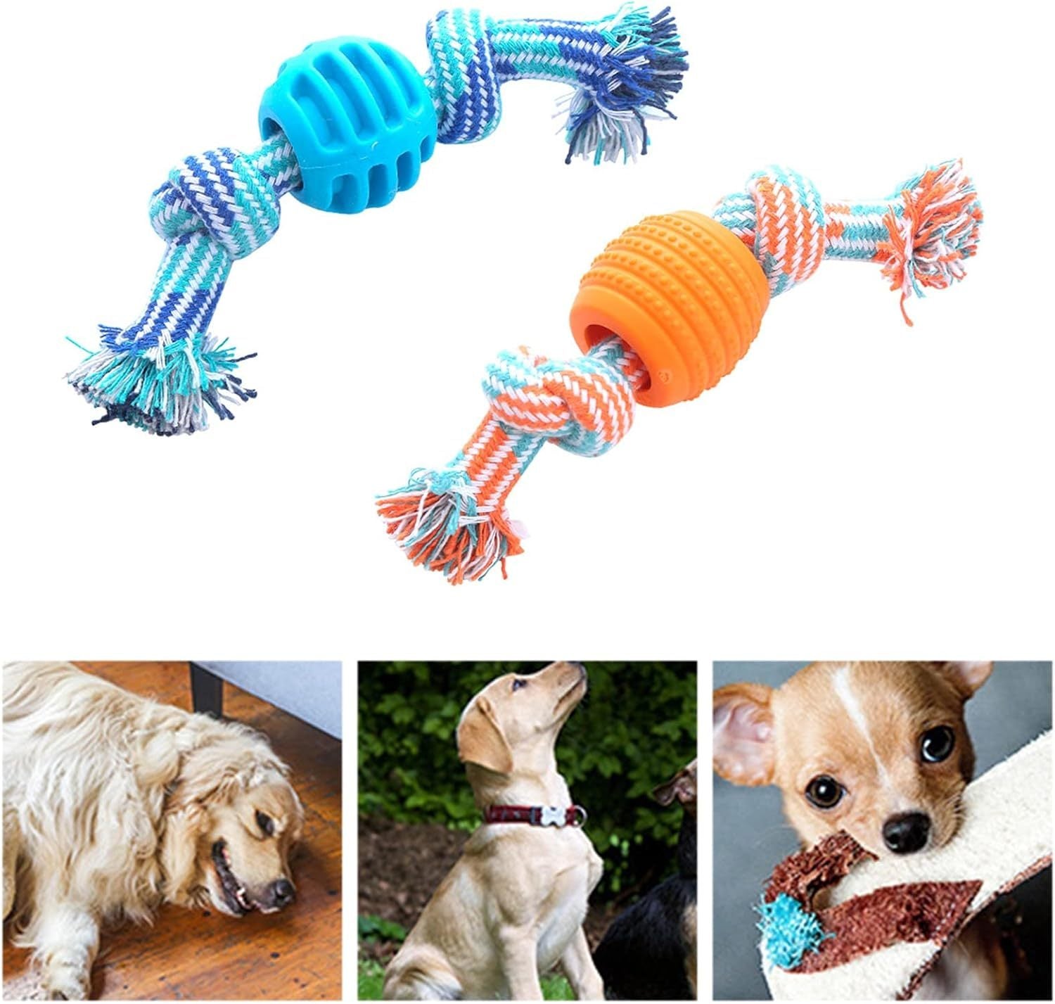 Juguete Mordedor con Cuerda para Perros – Diversión, Limpieza y Bienestar Oral en Uno