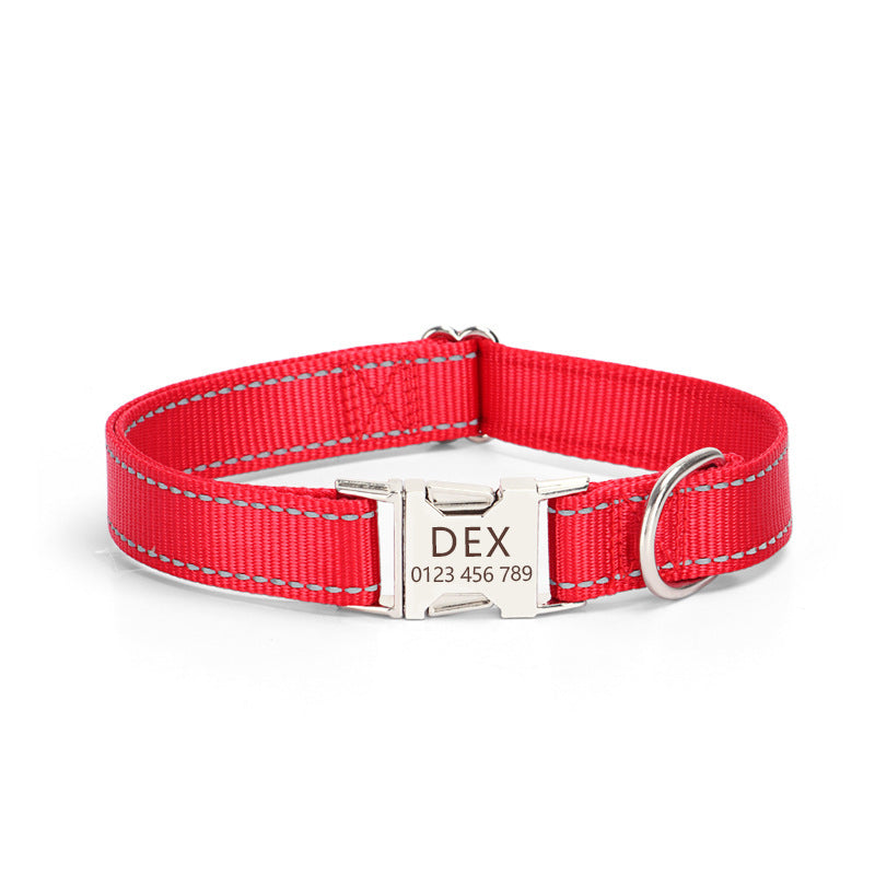 Collar de Nylon Reflectante para Perros – Visibilidad y Estilo en Cada Paseo