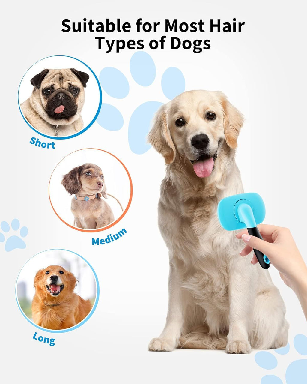 Cepillo Auto-Limpiante para Perros – Eliminación de Pelo Suelto y Nudos