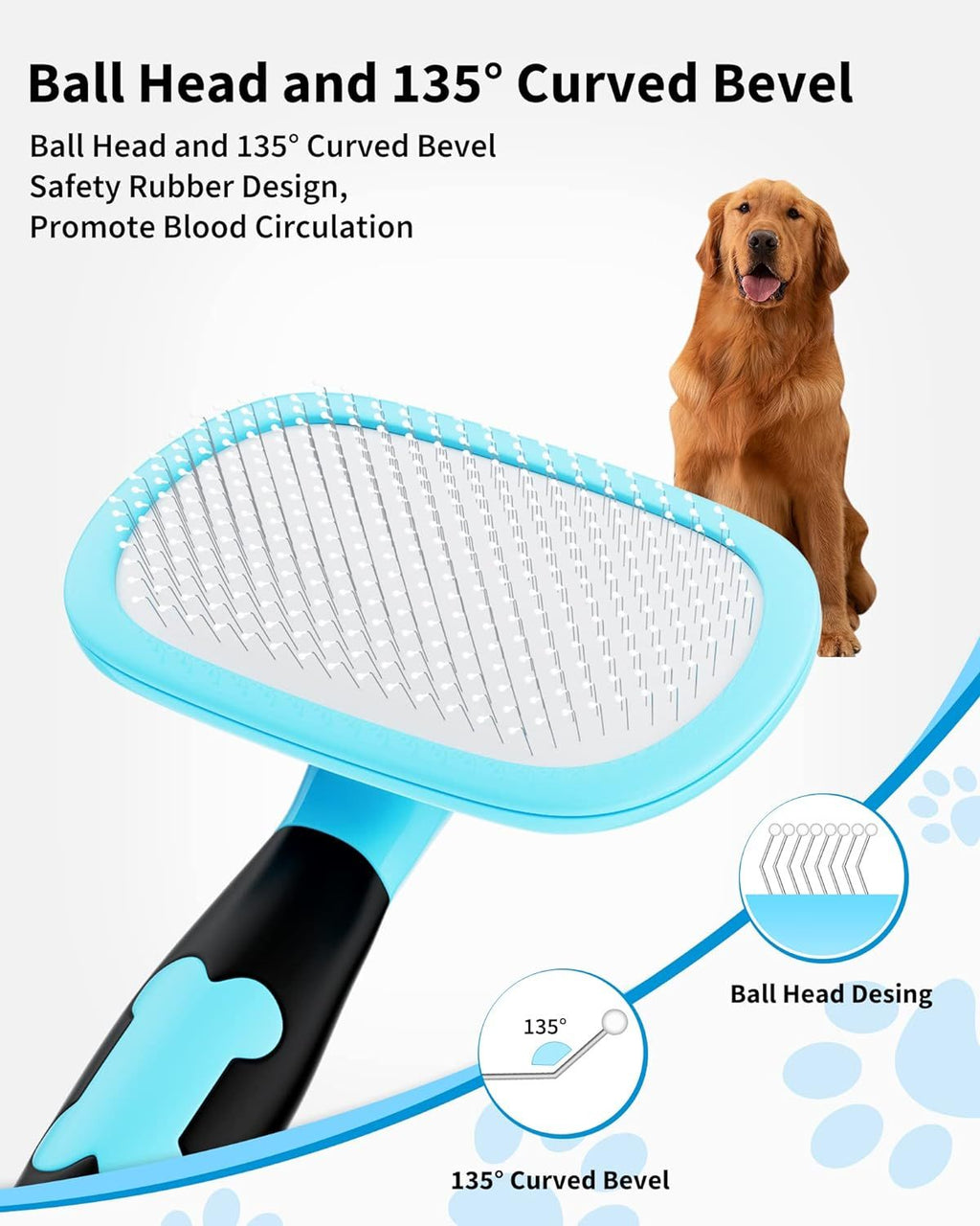 Cepillo Auto-Limpiante para Perros – Eliminación de Pelo Suelto y Nudos