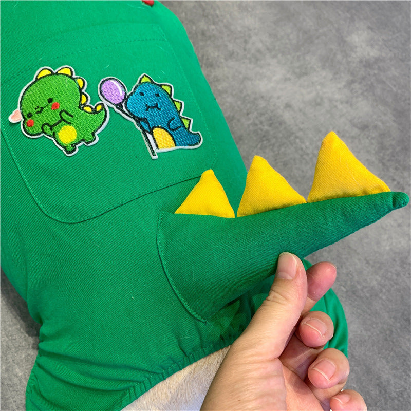 Pantalones con Tirantes para Perros – Diseño de Dinosaurio para Mascotas con Estilo