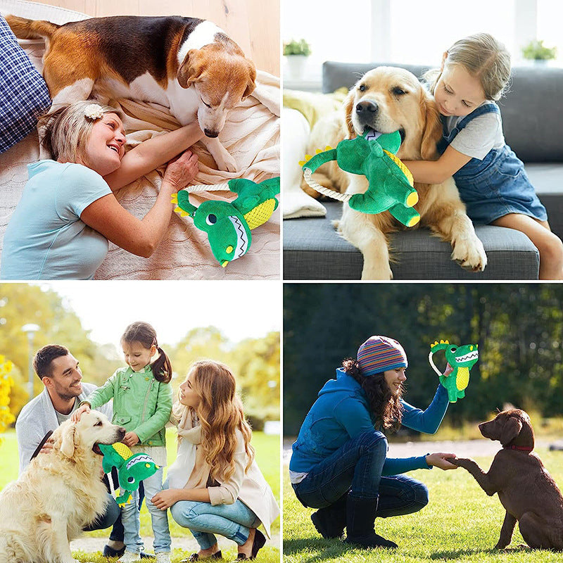 Juguete Peluche Chirriante de Dinosaurio – Suave, Interactivo y Duradero