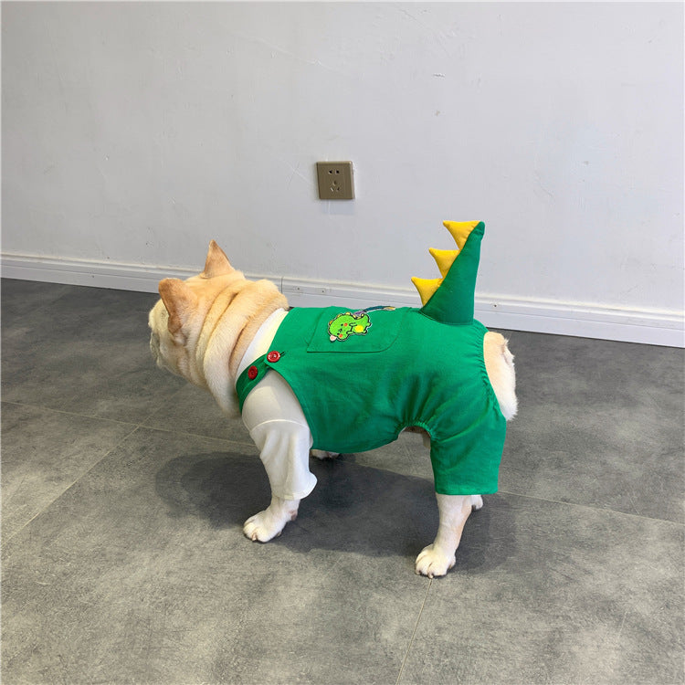Pantalones con Tirantes para Perros – Diseño de Dinosaurio para Mascotas con Estilo
