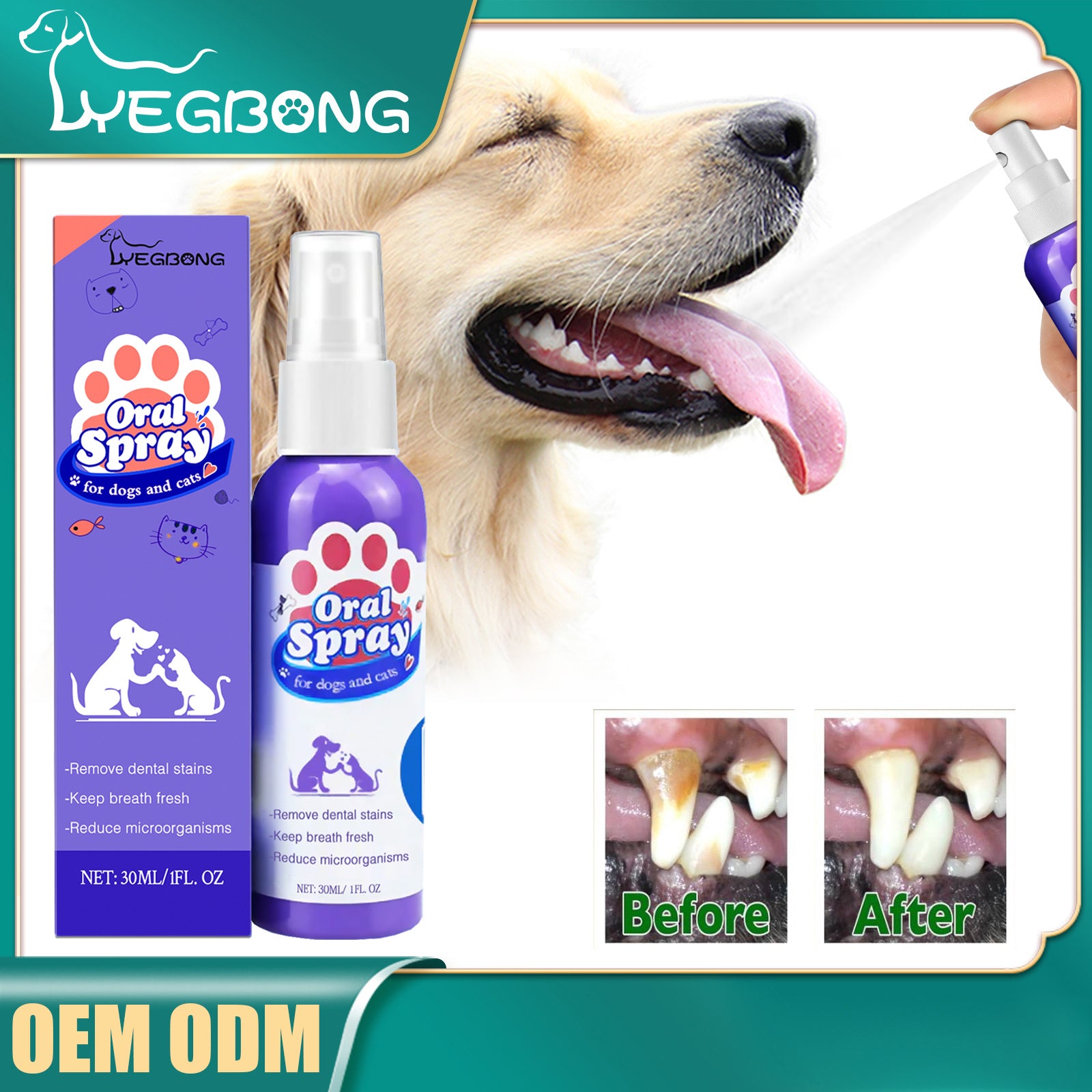 Spray Bucal para Perros – Limpieza Dental Sin Cepillado