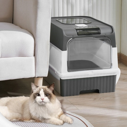 Arenero Grande “DrawerClean” – Higiene y Comodidad para Gatos
