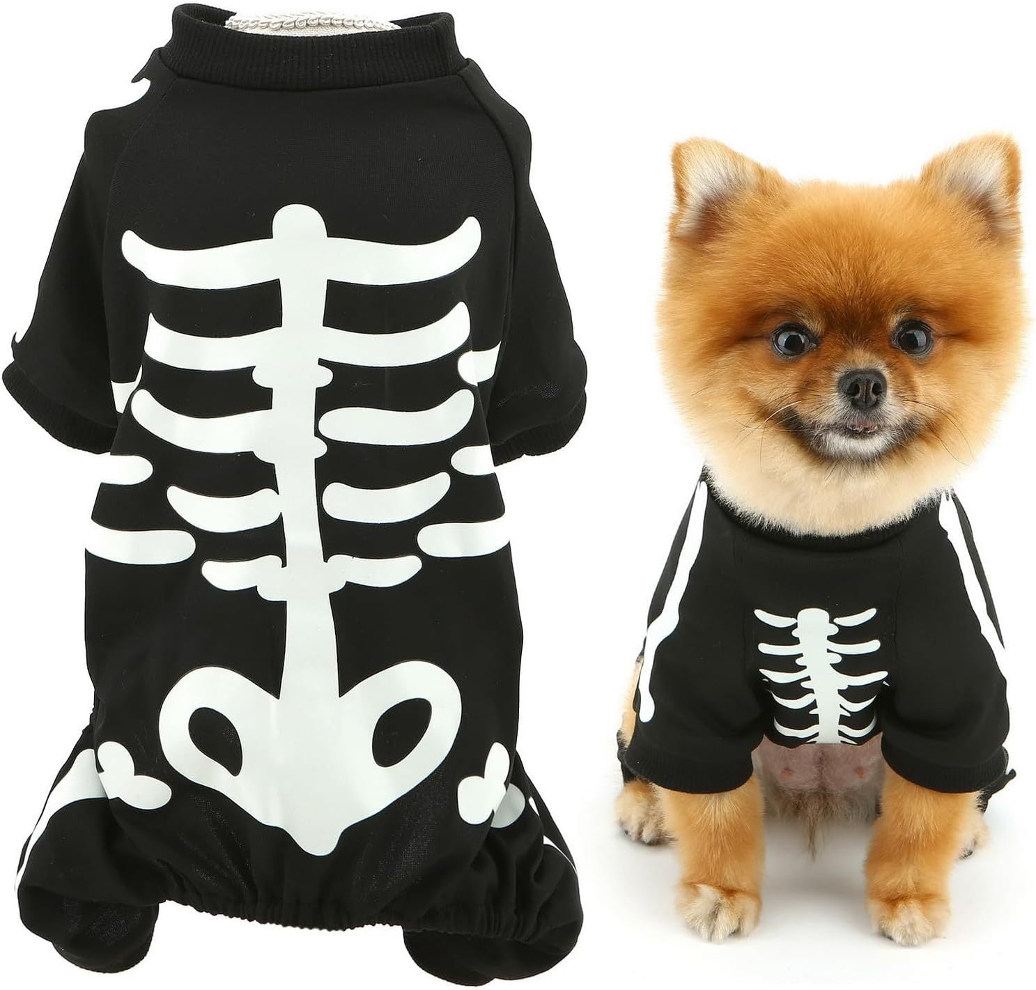 Disfraz Jumpsuit Esqueleto que Brilla en la Oscuridad – Divertido y Seguro para Halloween