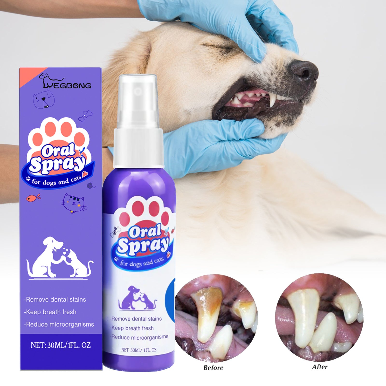 Spray Bucal para Perros – Limpieza Dental Sin Cepillado
